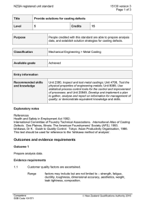 NZQA registered unit standard 15130 version 3  Page 1 of 3