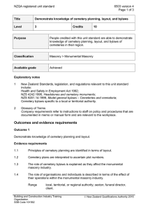 NZQA registered unit standard 6503 version 4  Page 1 of 3