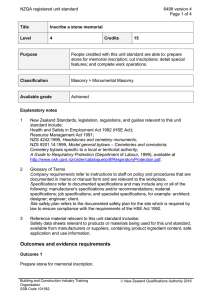 NZQA registered unit standard 6498 version 4  Page 1 of 4