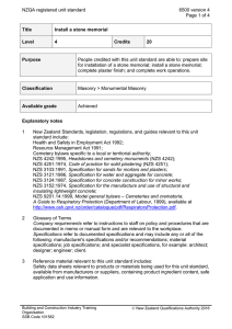 NZQA registered unit standard 6500 version 4  Page 1 of 4