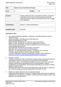 NZQA registered unit standard 6512 version 4  Page 1 of 4