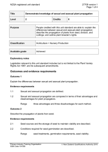 NZQA registered unit standard 27708 version 1  Page 1 of 4
