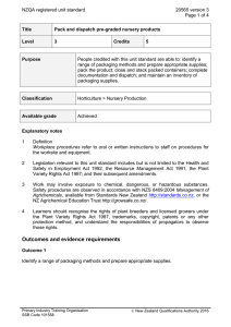 NZQA registered unit standard 20565 version 3  Page 1 of 4