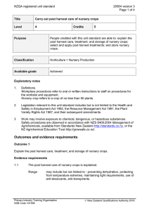 NZQA registered unit standard 20564 version 3  Page 1 of 4