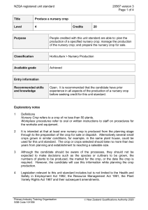 NZQA registered unit standard 20567 version 3  Page 1 of 4