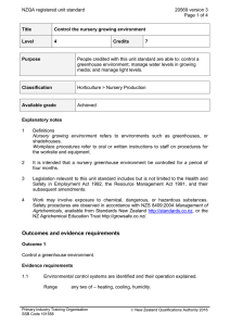 NZQA registered unit standard 20569 version 3  Page 1 of 4