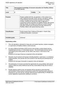 NZQA registered unit standard 26696 version 3  Page 1 of 4