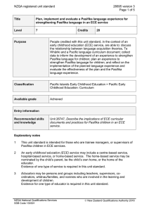 NZQA registered unit standard 26695 version 3  Page 1 of 5
