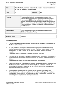 NZQA registered unit standard 18798 version 4  Page 1 of 4