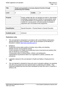 NZQA registered unit standard 7289 version 5  Page 1 of 4