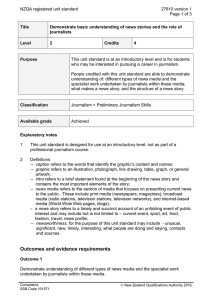 NZQA registered unit standard 27610 version 1  Page 1 of 3