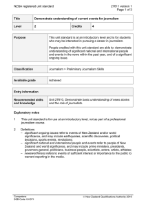 NZQA registered unit standard 27611 version 1  Page 1 of 3