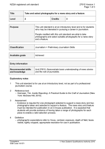 NZQA registered unit standard 27615 Version 1  Page 1 of 3