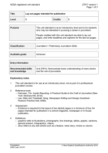 NZQA registered unit standard 27617 version 1  Page 1 of 3