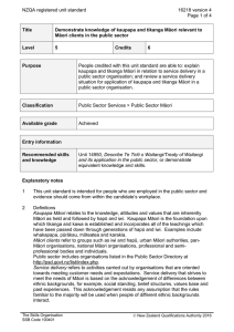 NZQA registered unit standard 16218 version 4  Page 1 of 4