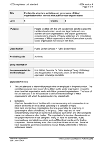 NZQA registered unit standard 16224 version 4  Page 1 of 4