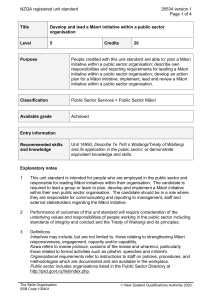 NZQA registered unit standard 26534 version 1  Page 1 of 4