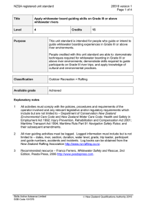 NZQA registered unit standard 26516 version 1  Page 1 of 4