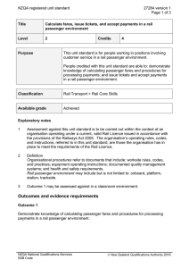 NZQA registered unit standard 27284 version 1  Page 1 of 3