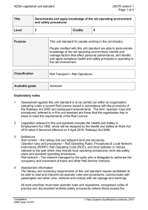 NZQA registered unit standard 29378 version 1  Page 1 of 4