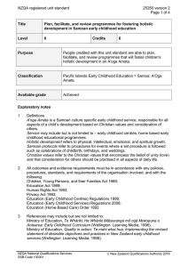 NZQA registered unit standard 25250 version 2  Page 1 of 4