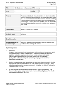 NZQA registered unit standard 15344 version 3  Page 1 of 3