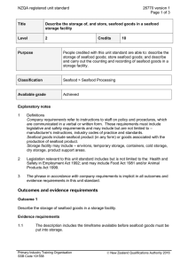 NZQA registered unit standard 26770 version 1  Page 1 of 3
