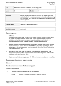 NZQA registered unit standard 6212 version 5  Page 1 of 3