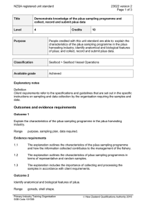 NZQA registered unit standard 23022 version 2  Page 1 of 3