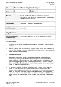 NZQA registered unit standard 21745 version 2  Page 1 of 3
