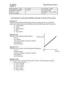 Dr. Bullock  Physical Science Exam 2 FORM - A