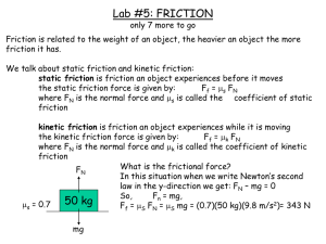 Lab #5: FRICTION
