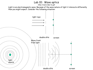 Lab 10:  Wave optics