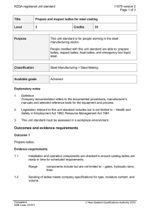 NZQA registered unit standard 11079 version 2  Page 1 of 3