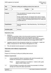 NZQA registered unit standard 14536 version 3  Page 1 of 3