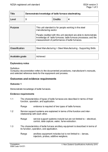 NZQA registered unit standard 8324 version 3  Page 1 of 3