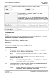 NZQA registered unit standard 8325 version 3  Page 1 of 3