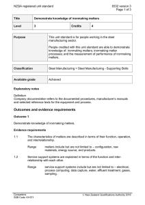 NZQA registered unit standard 8332 version 3  Page 1 of 3