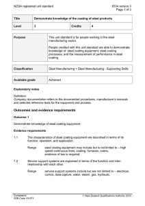 NZQA registered unit standard 8334 version 3  Page 1 of 3