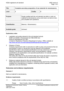 NZQA registered unit standard 6492 version 4  Page 1 of 3