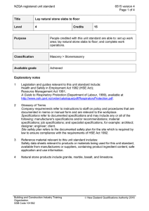 NZQA registered unit standard 6515 version 4  Page 1 of 4