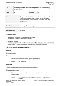 NZQA registered unit standard 6506 version 4  Page 1 of 3