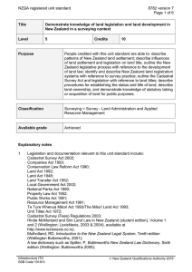 NZQA registered unit standard 8782 version 7  Page 1 of 6