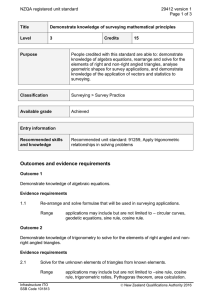 NZQA registered unit standard 29412 version 1  Page 1 of 3