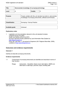 NZQA registered unit standard 29404 version 1  Page 1 of 3