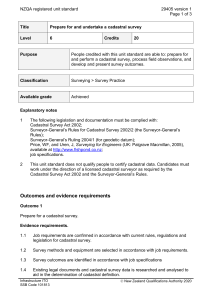 NZQA registered unit standard 29405 version 1  Page 1 of 3