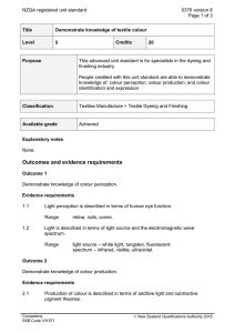 NZQA registered unit standard 5378 version 8  Page 1 of 3