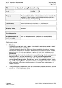 NZQA registered unit standard 269 version 5  Page 1 of 3