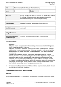 NZQA registered unit standard 270 draft version 5  Page 1 of 3