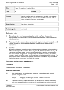 NZQA registered unit standard 14983 version 4  Page 1 of 3